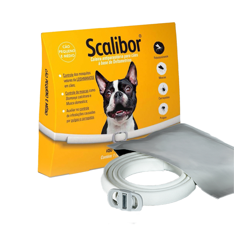 Coleira Antiparasitas Scalibor - Cão pequeno e médio porte 