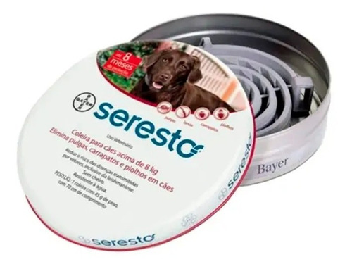 Coleira Antiparasitas Seresto -  Para cães acima de 8Kg 