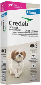 Antiparasitário Credeli para cães de 2,5 à 5,5 Kg  - Contém 3 comprimidos 