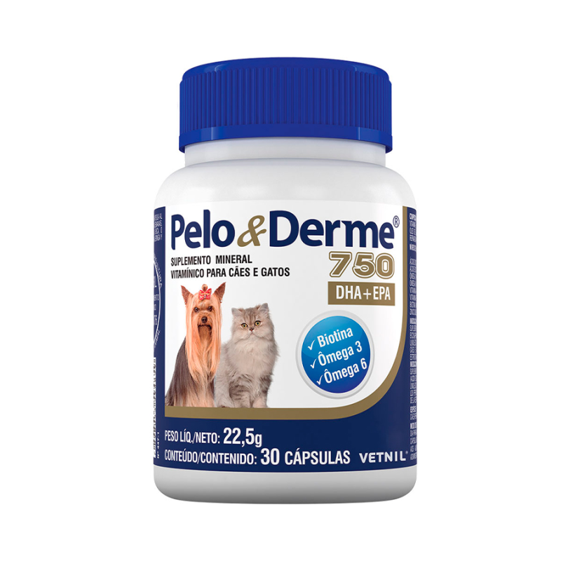 Pelo e Derme 750 - 30 Cápsulas