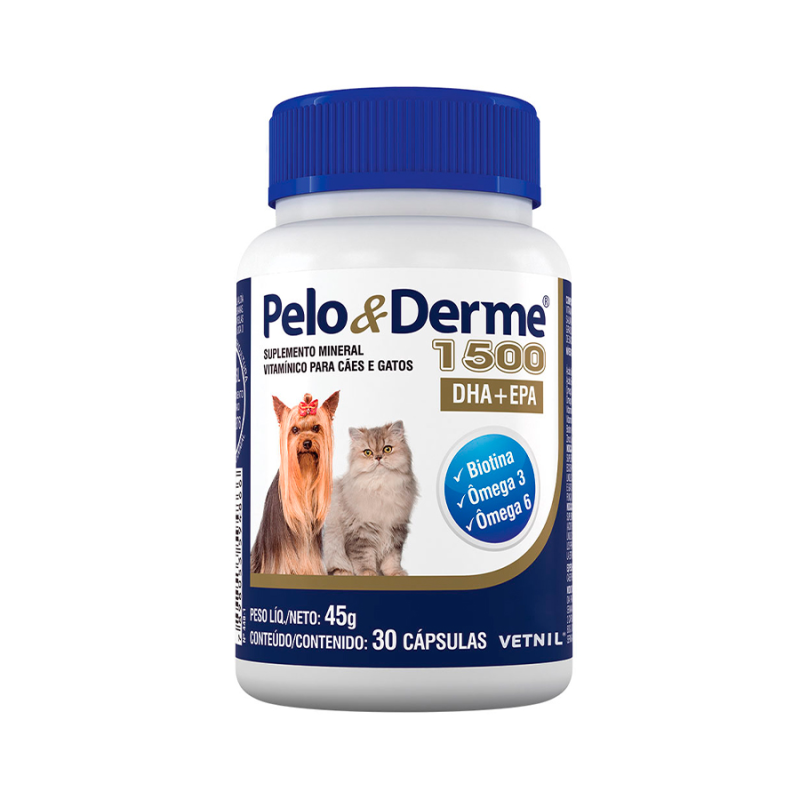 Pelo e Derme 1500 - 30 Cápsulas 