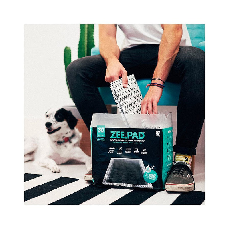 Tapete Higiênico Zee.Pad Preto para Cães - Marca: Zee.Dog