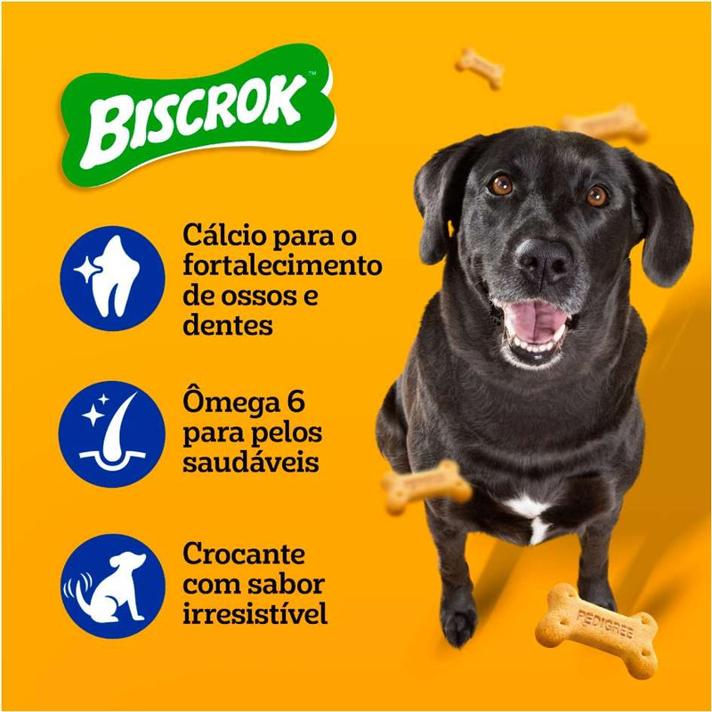 Biscoito Pedigree Biscrok Maxi - Cães Adultos Raças Grandes - 500G