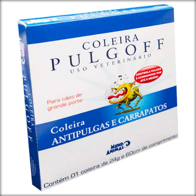 Coleira Pulgoff Antipulgas e carrapatos para Cães - Tam. Grande