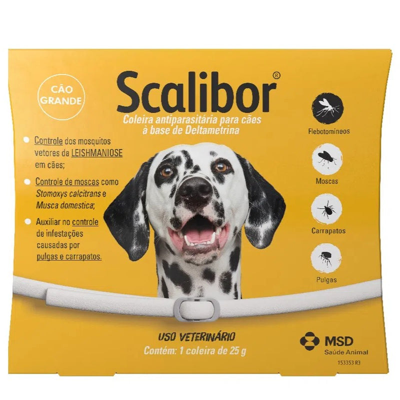 Coleira Scalibor 65cm ( Para cães de grande porte ) - Controle de Pulgas, Carrapatos e Leishmaniose