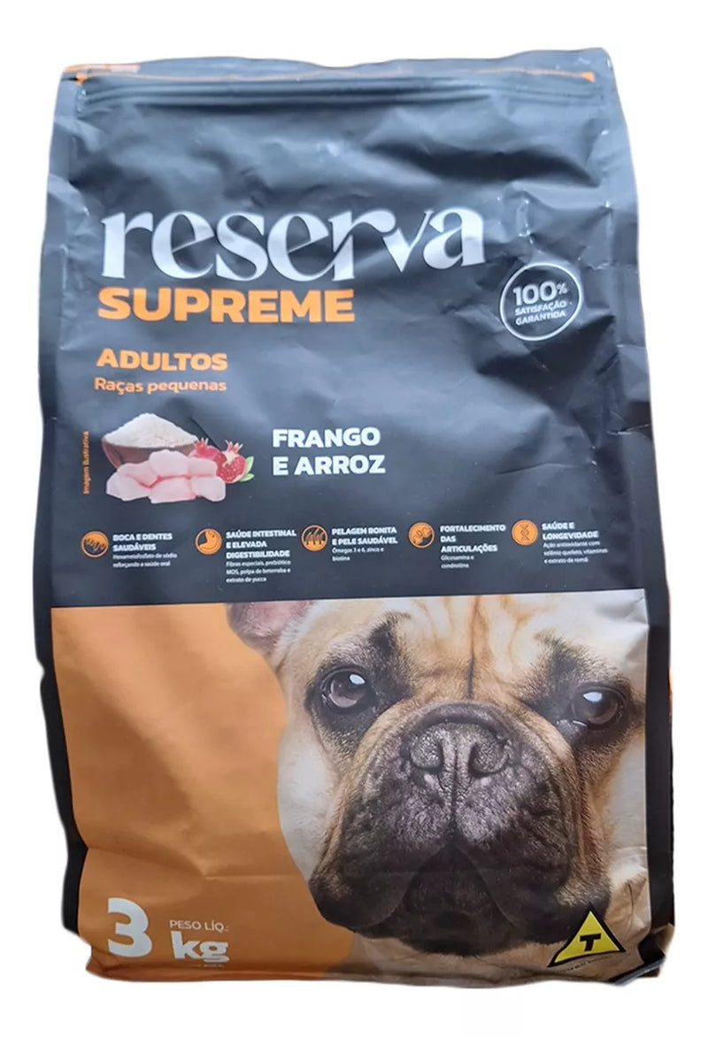 Ração Reserva Supreme - Adulto Raças Pequenas - 3 Kg / 10,1 Kg