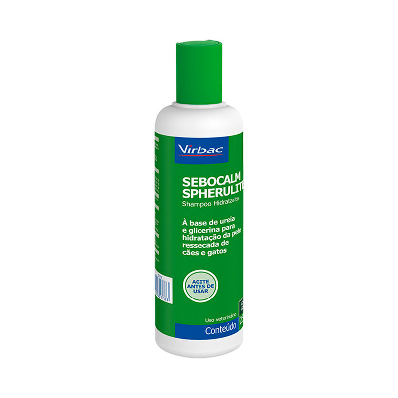 Shampoo Hidratante Sebocalm Spherulites Virbac- Para Cães e Gatos - 250 ml