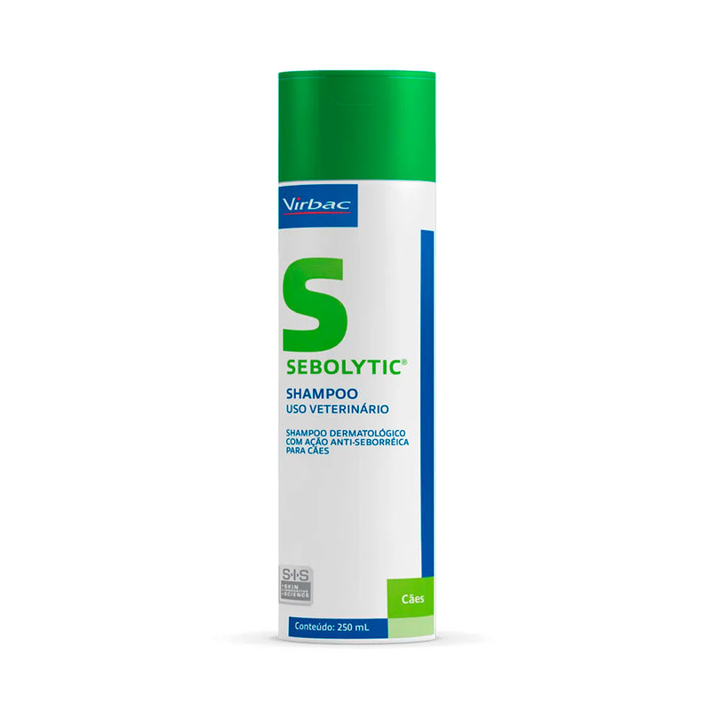 Shampoo Dermatológico  Sebolytic SIS Virbac - Para Cães - 250 ml