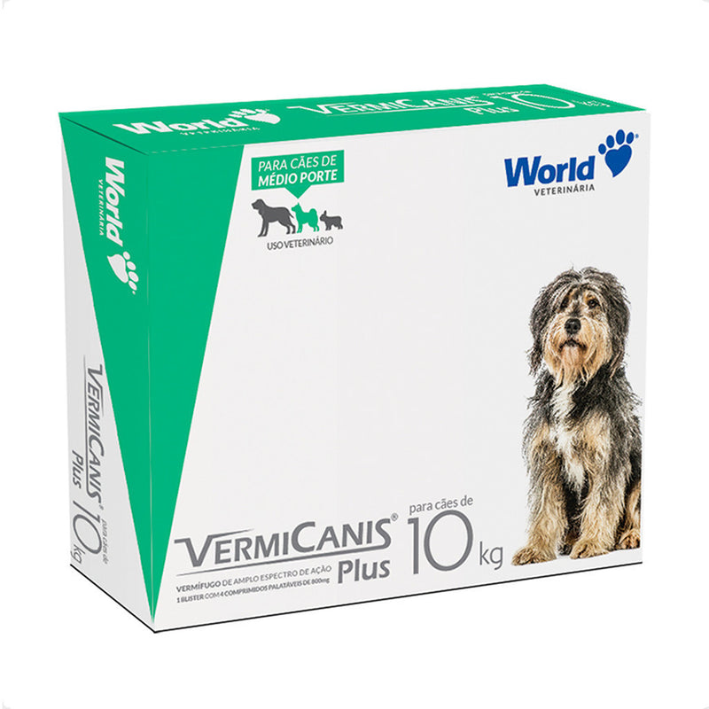 Vermífugo Vermicanis Plus - Para cães com até 10 Kg