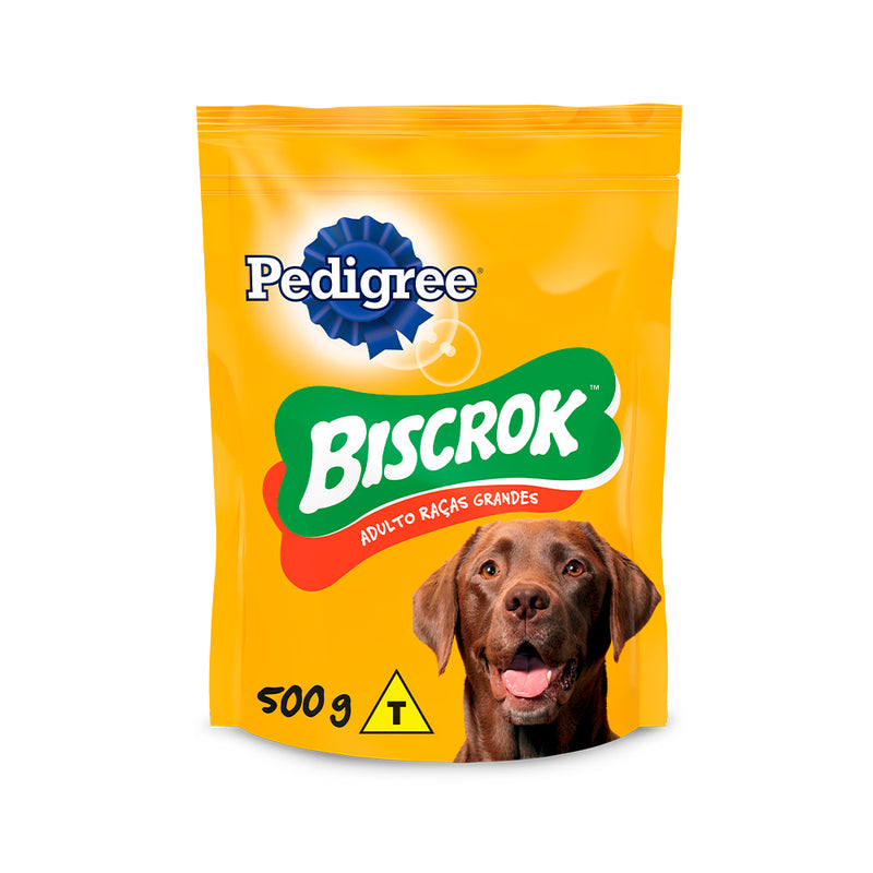 Biscoito Pedigree Biscrok Maxi - Cães Adultos Raças Grandes - 500G